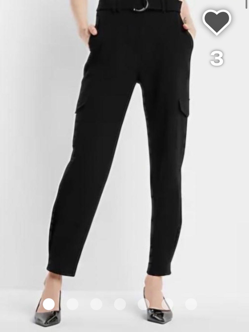 Express Black Cargo Ankle Pants